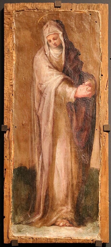 Crocifisso, dolenti, angeli e sei santi, dal ciborio del duomo di Pistoia - Museo Civico di Pistoia 2
